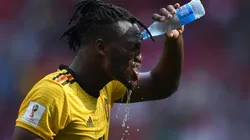 PARA NO CREER. Batshuayi hizo la celebración más curiosa del Mundial de Rusia 2018 (Foto: Getty).