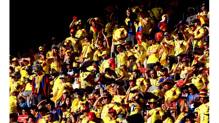 La hinchada de Colombia ante Senegal
