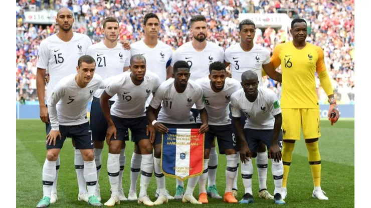 Francia durante el cotejo contra Dinamarca.