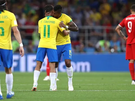 Asistencia perfecta de Coutinho y golazo de Paulinho para el 1-0 de Brasil