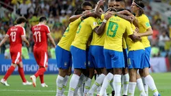 Foto de los jugadores de la Selección de Brasil