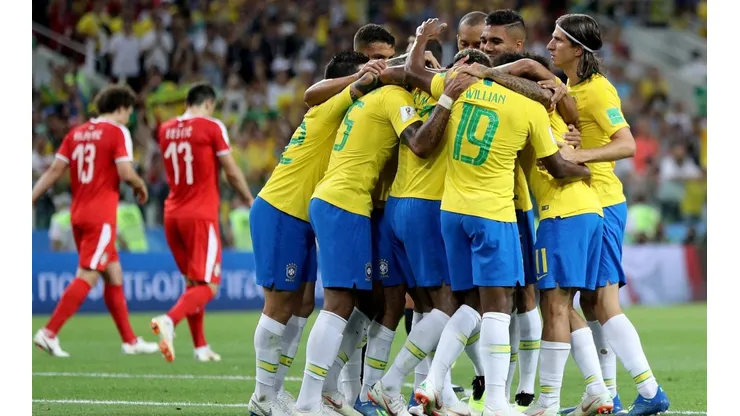 Foto de los jugadores de la Selección de Brasil