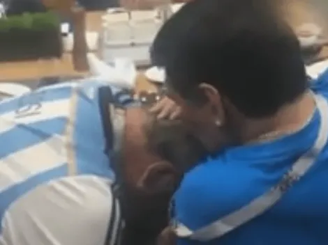 El video de un hincha que conoció a Maradona y lloró en sus brazos