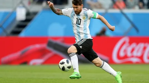 Messi en el partido ante Nigeria
