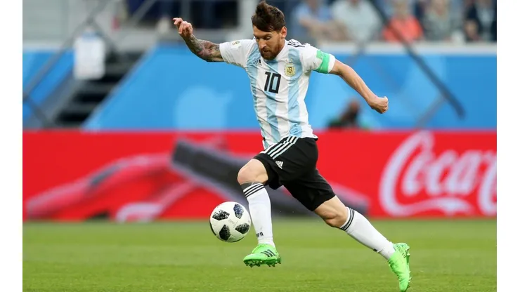 Messi en el partido ante Nigeria
