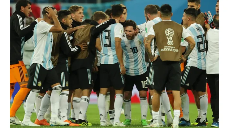Foto de los jugadores de la Selección Argentina