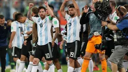 Lionel Messi y los jugadores de la Selección Argentina.