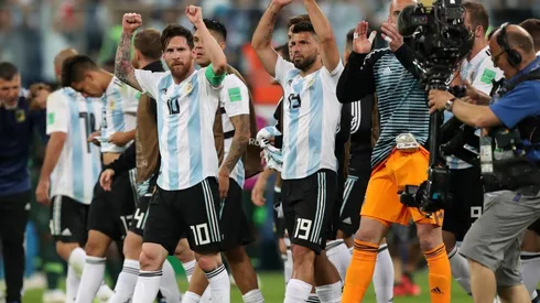 Lionel Messi y los jugadores de la Selección Argentina.