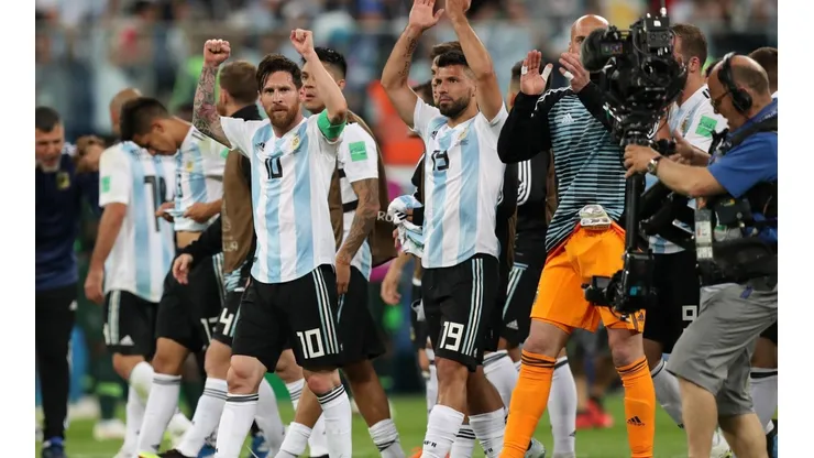 Lionel Messi y los jugadores de la Selección Argentina.