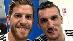 Ansaldi subió una foto con Armani y no paró de hablar de Dios