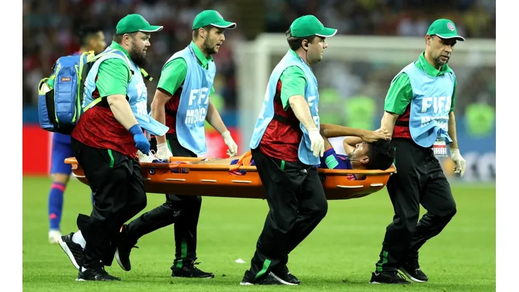 Abel Aguilar fue reemplazado por Mateus Uribe, tras sentir una molestia en su pierna izquierda en el partido contra Polonia.
