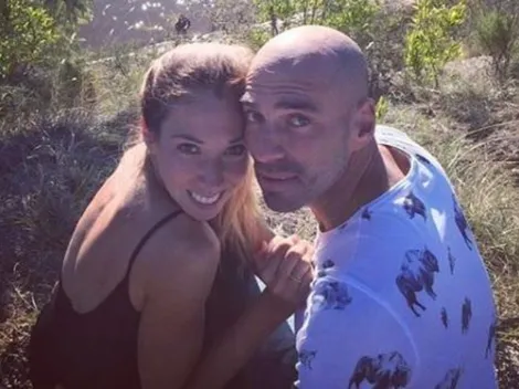 La mujer de Caballero también celebró a lo grande