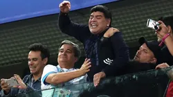 Diego Maradona en el triunfo de Argentina sobre Nigeria.
