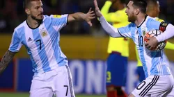 Benedetto y Messi en la Selección Argentina