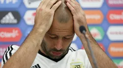 Foto de Javier Mascherano en conferencia de prensa