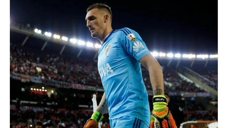 EL DUEÑO DEL ARCO. Franco Armani se retira ovacionado del Monumental por Copa Libertadores (Foto: Getty).