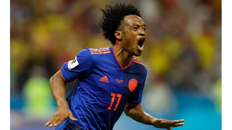 Juan Cuadrado anotó el tercer gol de Colombia ante Polonia. (Foto: Getty)