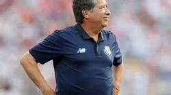 El seleccionador se mostró sonriente y emocionado con el tanto de Baloy