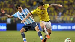 Foto de Ángel Di María con James Rodríguez.