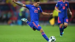 Juan Fernando Quintero en el partido de Colombia