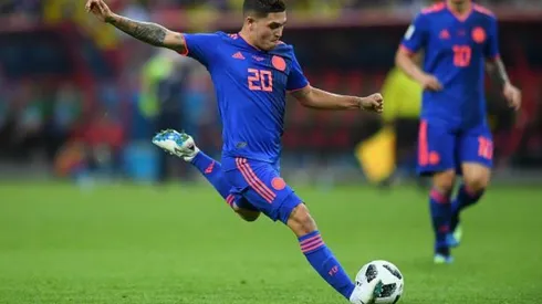 Juan Fernando Quintero en el partido de Colombia