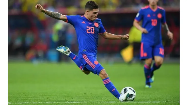 Juan Fernando Quintero en el partido de Colombia