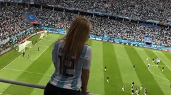 Foto de Daniela Rendon, fanática de la Selección Argentina.