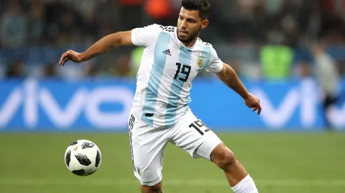 EL KUN DE CELESTE Y BLANCO. Sergio Agüero en el partido contra Croacia el pasado jueves (Foto: Getty).