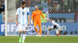 Foto de Lionel Messi con la Selección Argentina.