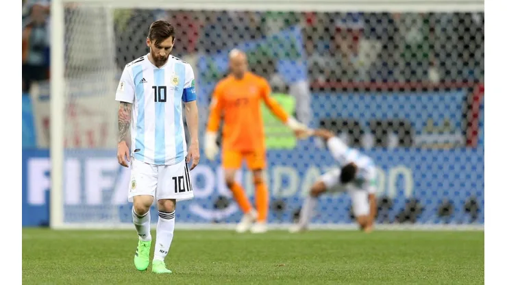 Foto de Lionel Messi con la Selección Argentina.
