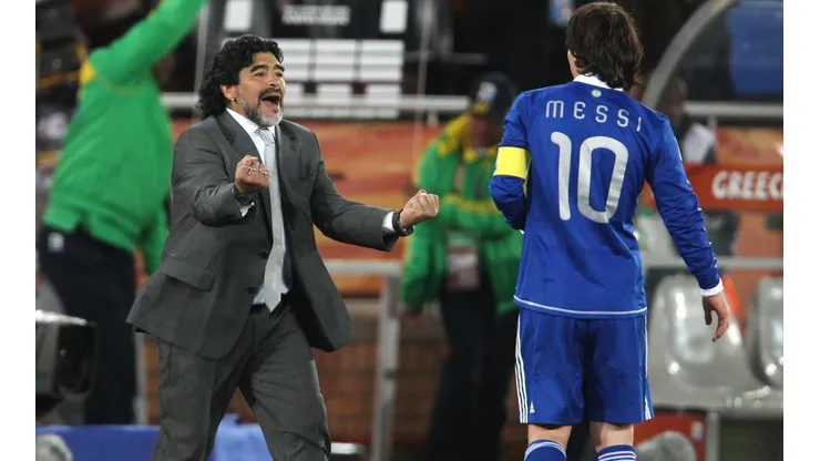 Maradona y Messi en el Mundial 2006