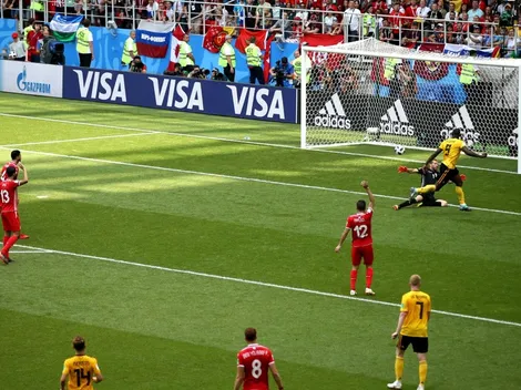 Lukaku está jugando sin ropa: se la picó al arquero en el tercero de Bélgica