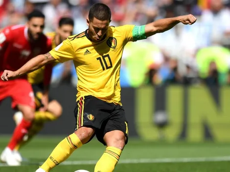 Bélgica se puso en ventaja con un penal polémico en los pies de Hazard