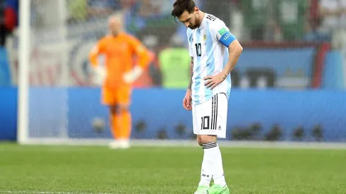 LA CARA DE LA DERROTA. La reacción de Lionel Messi después del pitazo final contra Croacia.