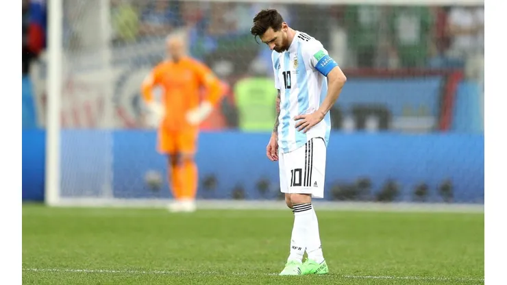 LA CARA DE LA DERROTA. La reacción de Lionel Messi después del pitazo final contra Croacia (Foto: Getty).