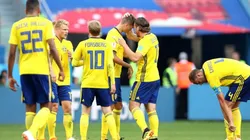 Suecia durante el triunfo sobre Corea del Sur.