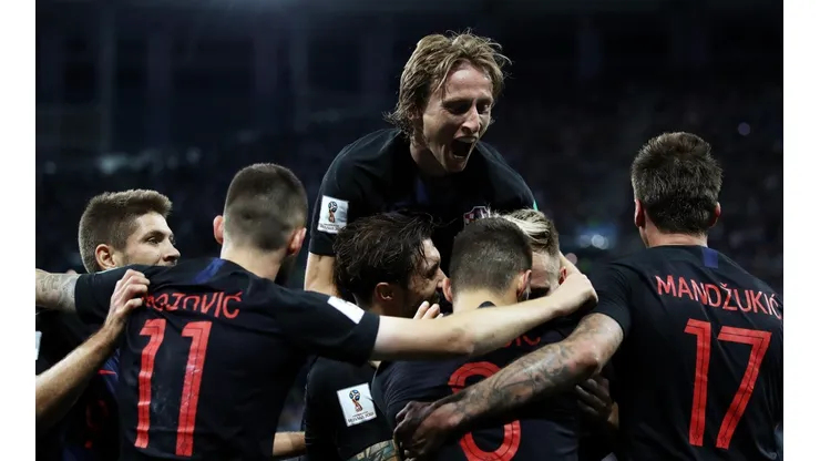 Celebración del tercer gol ante Argentina