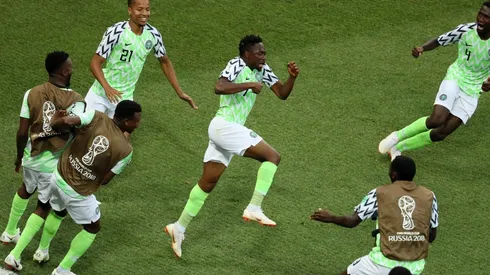 Foto de Musa celebrando su gol