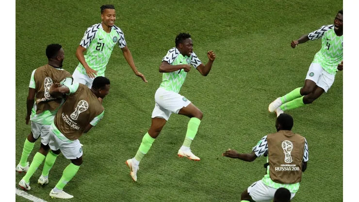 Foto de Musa celebrando su gol
