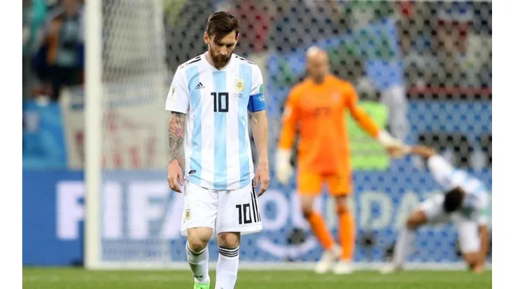Lionel Messi durante la derrota ante Croacia.