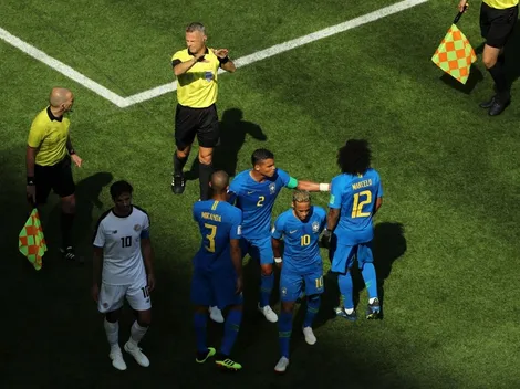 Neymar se cansó que le peguen y esperó al árbitro en el túnel