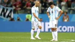 LA FRUSTRACIÓN DEL JEFECITO. Javier Mascherano después del pitazo final contra Croacia (Foto: Getty).