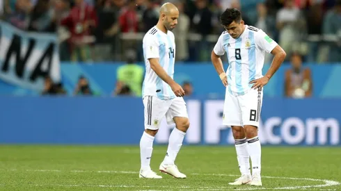 LA FRUSTRACIÓN DEL JEFECITO. Javier Mascherano después del pitazo final contra Croacia (Foto: Getty).
