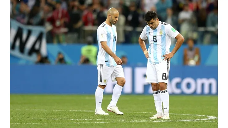 LA FRUSTRACIÓN DEL JEFECITO. Javier Mascherano después del pitazo final contra Croacia (Foto: Getty).