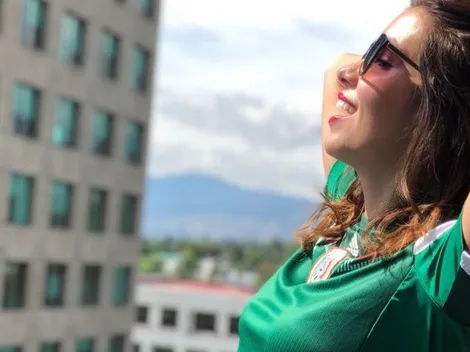 Andrea Escalona pagó sexy apuesta por el triunfo de México ante Alemania
