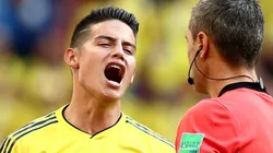 La madre de James salió al cruce de algunos hinchas colombianos.