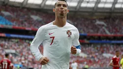 Cristiano celebra su tanto ante Marruecos.