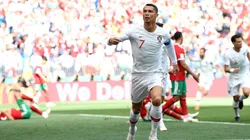 Foto de Cristiano Ronaldo festejando su gol.