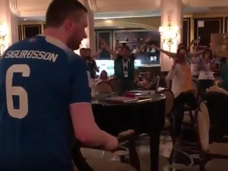 Los islandeses se pasaron de la raya y rompieron el piso de un hotel con su festejo