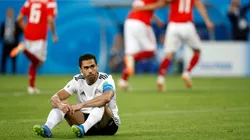 SIN PALABRAS. La frustración de Ahmed Fathi ante su gol en contra ante Rusia (Foto: Getty).